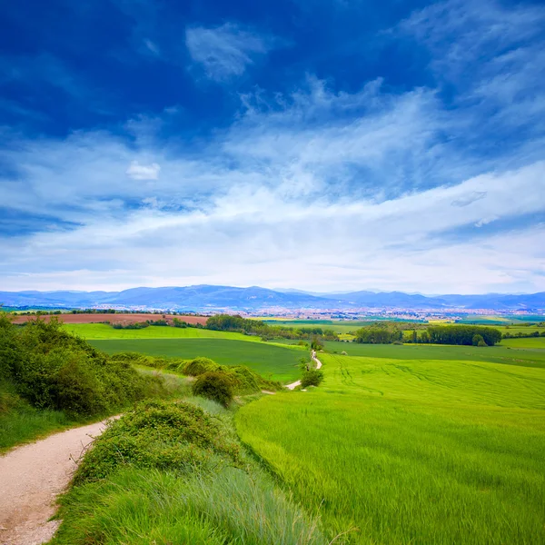 Der weg von saint james nach alto del perdon — Stockfoto