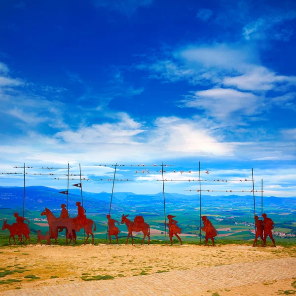 The way of Saint James Alto del Perdon Navarra — Stock Photo