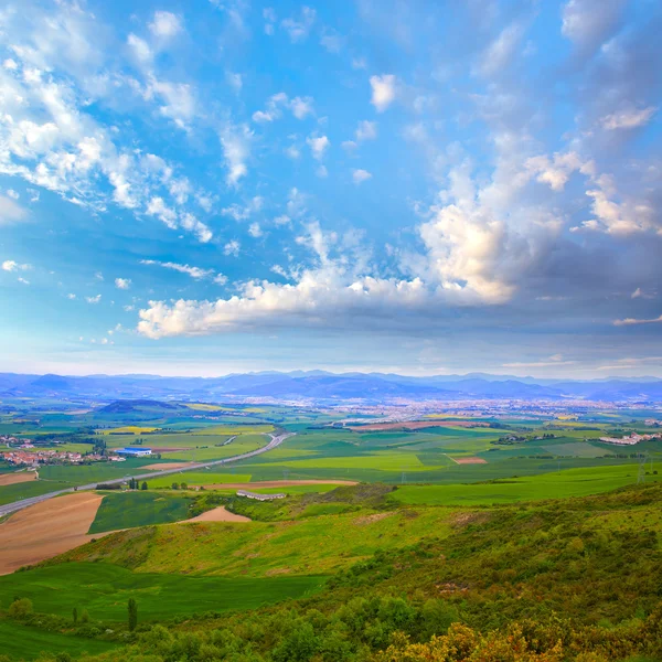 The way of Saint James track to Alto del Perdon — Stock Photo, Image