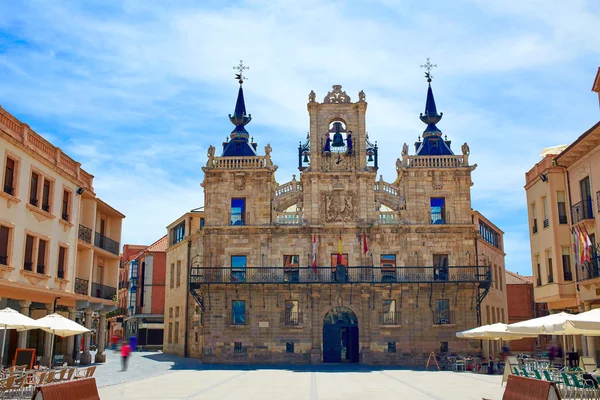 Astorga in Leon stad stadhuis — Stockfoto