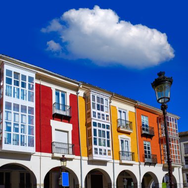 Burgos Street Santander arcades Castilla Leon, İspanya