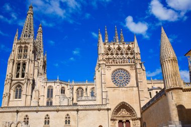 Burgos Cathedral facade in Saint James Way clipart