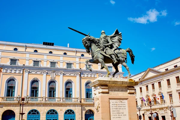 Burgos Cid Campeador statue in Castilla Spain — Stock Photo, Image