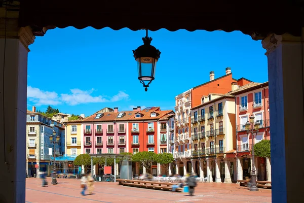 Burgos Plaza Mayor plein in Castilla Leon Spain — Stockfoto