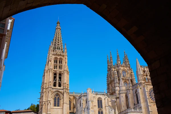 Καθεδρικό ναό του Burgos πρόσοψη με τρόπο Saint James — Φωτογραφία Αρχείου