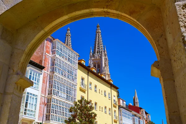 Burgos kathedrale fassade in saint james way — Stockfoto