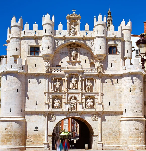 在卡斯蒂利亚西班牙布尔戈斯阿科德圣塔玛丽亚拱 — 图库照片