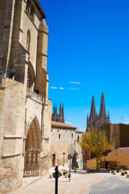 Burgos San Esteban kilise cephe Castilla İspanya