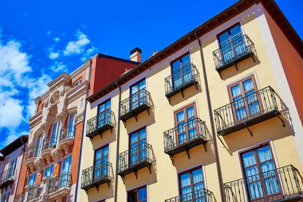 Burgos Plaza Mayor plein in Castilla Spanje — Stockfoto