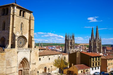 Burgos San Esteban kilise cephe Castilla İspanya