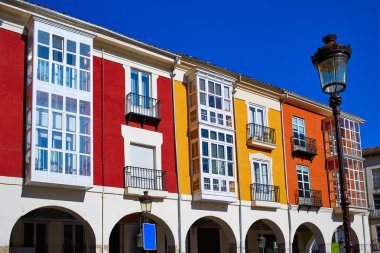 Burgos Street Santander arcades Castilla Leon, İspanya