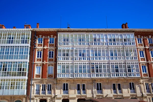 Fachadas de Burgos em Rey San Fernando Square — Fotografia de Stock