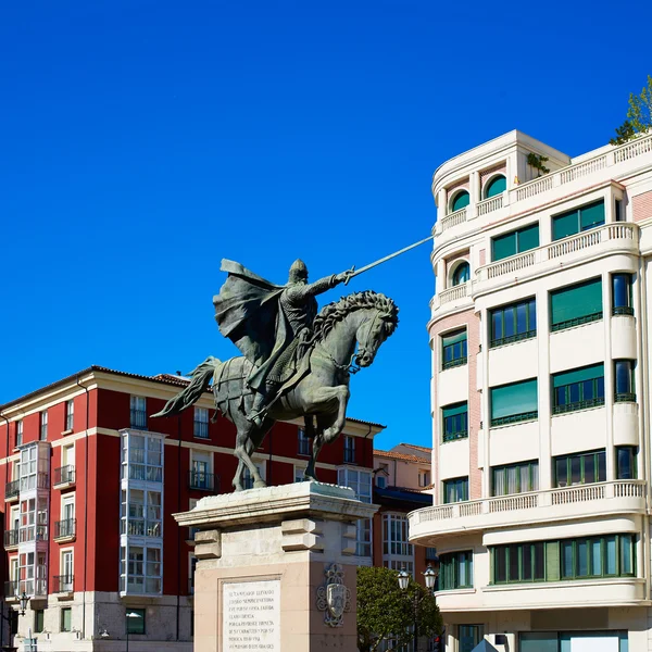 A spanyolországi Castilla Burgos Cid Campeador szobor — Stock Fotó