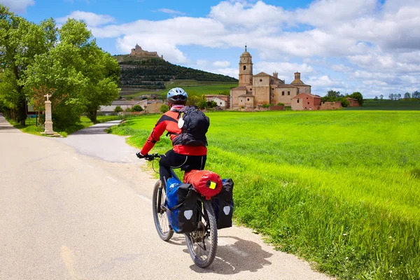 Castrojeriz motoros az úton, a Saint-James — Stock Fotó