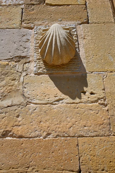Sposób Saint James znak w Granon w La Rioja — Zdjęcie stockowe