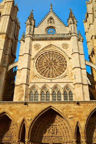 Catedral de León en Castilla en España — Foto de Stock