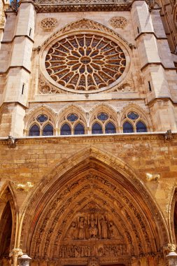 Castilla Leon Gotik rozet Katedrali