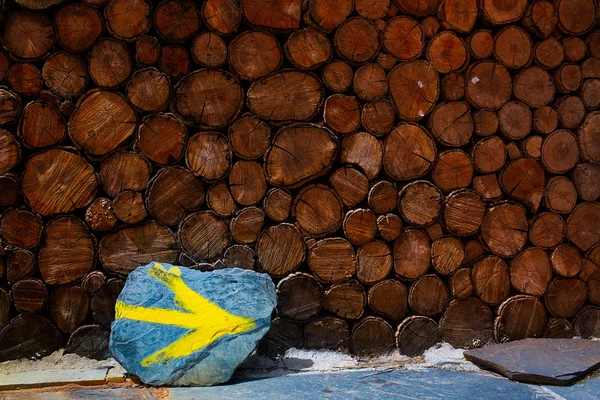 O Cebreiro pelo caminho de São Tiago na Galiza — Fotografia de Stock