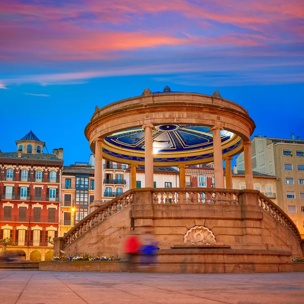 Pamplona, Navarra Spanyolországban plaza del Castillo tér — Stock Fotó