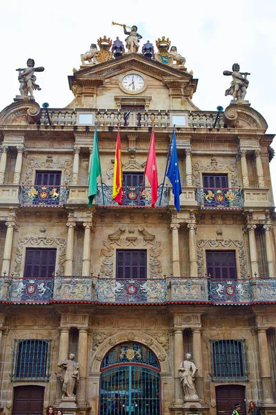 Pamplona Navarra Ayuntamiento radnice náměstí — Stock fotografie