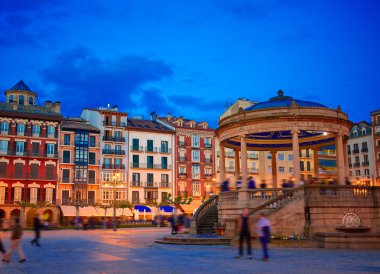 Pamplona Navarra Spain plaza del Castillo square clipart