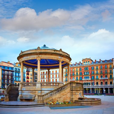 Pamplona Navarra Spain plaza del Castillo square clipart