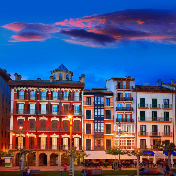 Pamplona Navarra Spain plaza del Castillo square