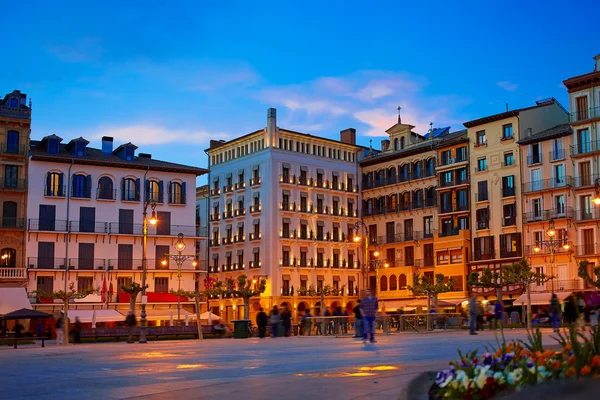 Navarra Pamploně Španělsko plaza del Castillo náměstí — Stock fotografie