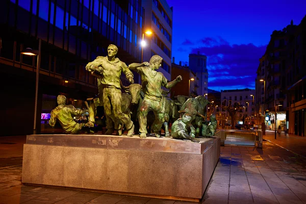 Pamplona monumento a San Fermin estátua Espanha — Fotografia de Stock