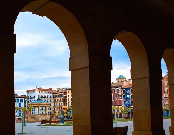 Pamplona navarra spanien plaza del castillo platz — Stockfoto