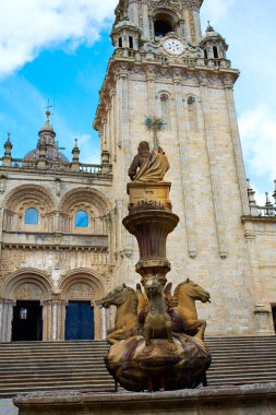 Santiago de Compostela end of Saint James Way clipart