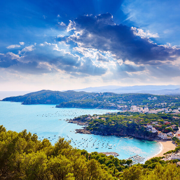 Costa Brava Calella aerial view girona Catalonia