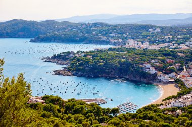 Costa Brava Calella havadan görünümü girona Catalonia