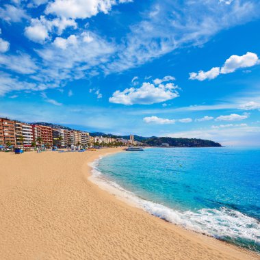 Bir Lloret de Mar plaj Costa Brava Katalonya