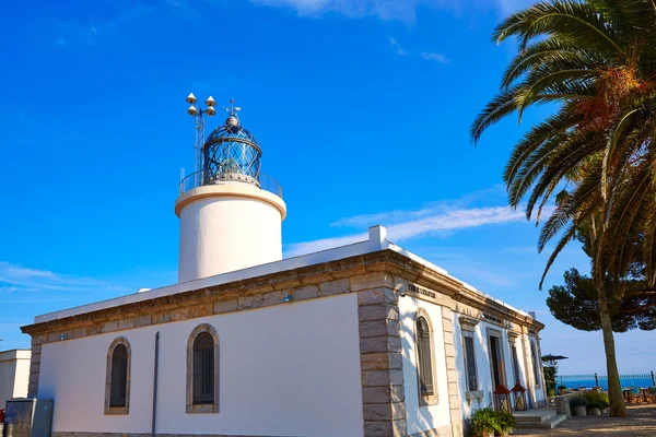 Costa brava san sebastian leuchtturm weit girona — Stockfoto