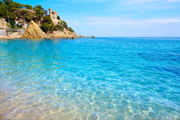 Lloret de Mar Castell Plaja w Sa Caleta plaża — Zdjęcie stockowe