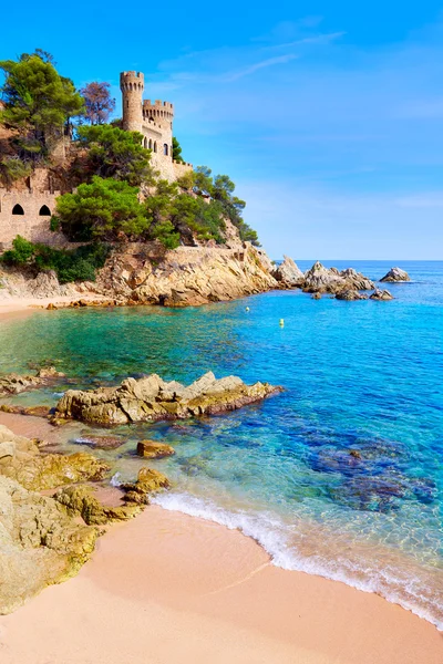 Lloret de Mar Castell παραλία στο Sa Caleta παραλία — Φωτογραφία Αρχείου