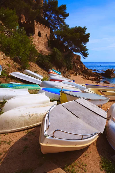 Spiaggia di Lloret de Mar Sa Caleta in costa Brava — Foto Stock