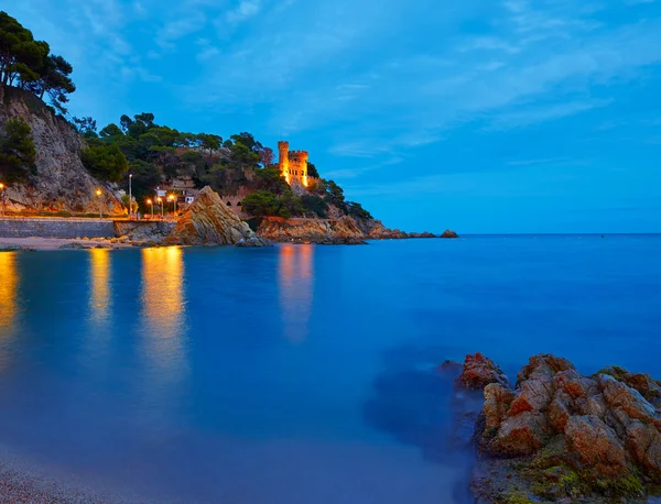 Lloret de Mar ηλιοβασίλεμα στο Costa Brava Καταλονία — Φωτογραφία Αρχείου