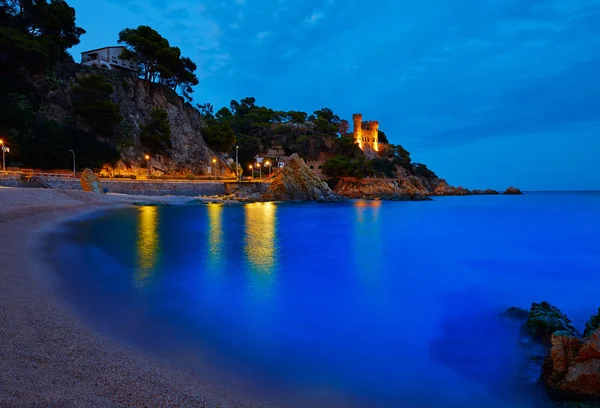 Lloret de Mar ηλιοβασίλεμα στο Costa Brava Καταλονία — Φωτογραφία Αρχείου