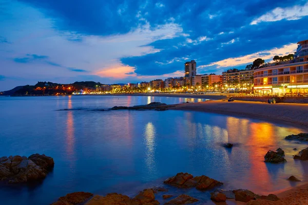 Puesta de sol de Lloret de Mar en la Costa Brava Cataluña — Foto de Stock