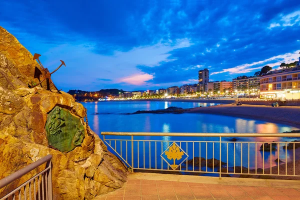 Lloret de Mar zonsondergang in Catalonië Costa Brava — Stockfoto