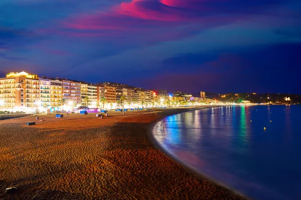 Puesta de sol de Lloret de Mar en la Costa Brava Cataluña — Foto de Stock