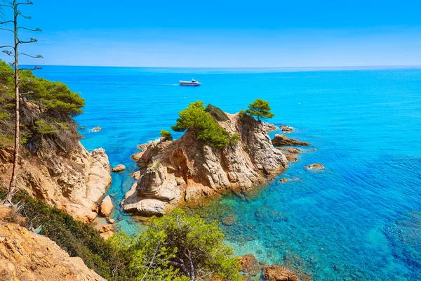 Praia Platja Fenals em Lloret de Mar Costa Brava — Fotografia de Stock