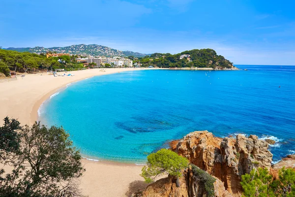 Spiaggia di Platja Fenals a Lloret de Mar Costa Brava — Foto Stock