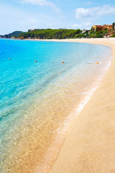 Platja Fenals partszakasztól, Lloret de Mar a Costa Brava — Stock Fotó