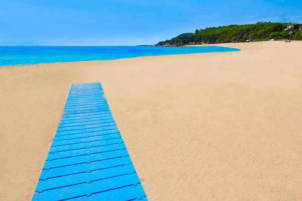 Platja Fenals Beach in Lloret de Mar Costa Brava — Stock Photo, Image