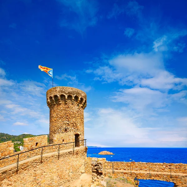 Tossa de Mar Kalesi, Costa Brava İspanya — Stok fotoğraf