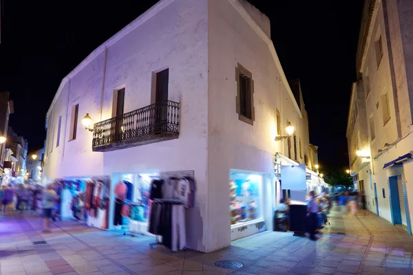 Tossa de Mar nacht dorp Costa Brava Catalonië — Stockfoto