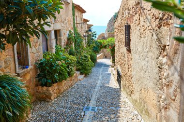 Tossa de Mar eski kasaba Vila Vella Costa Brava